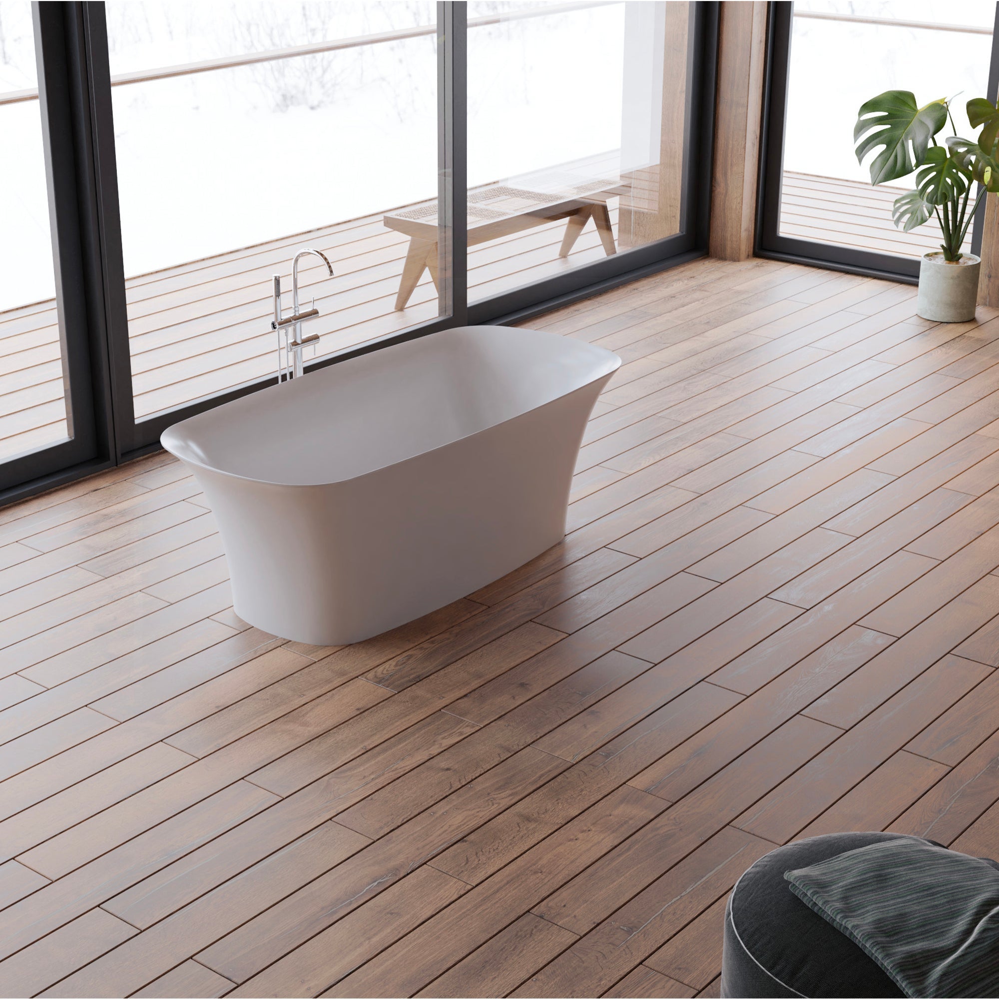 Baignoire Ilot Bliss 170 blanche 170 x80 x58 cm, by SPALINA - 7