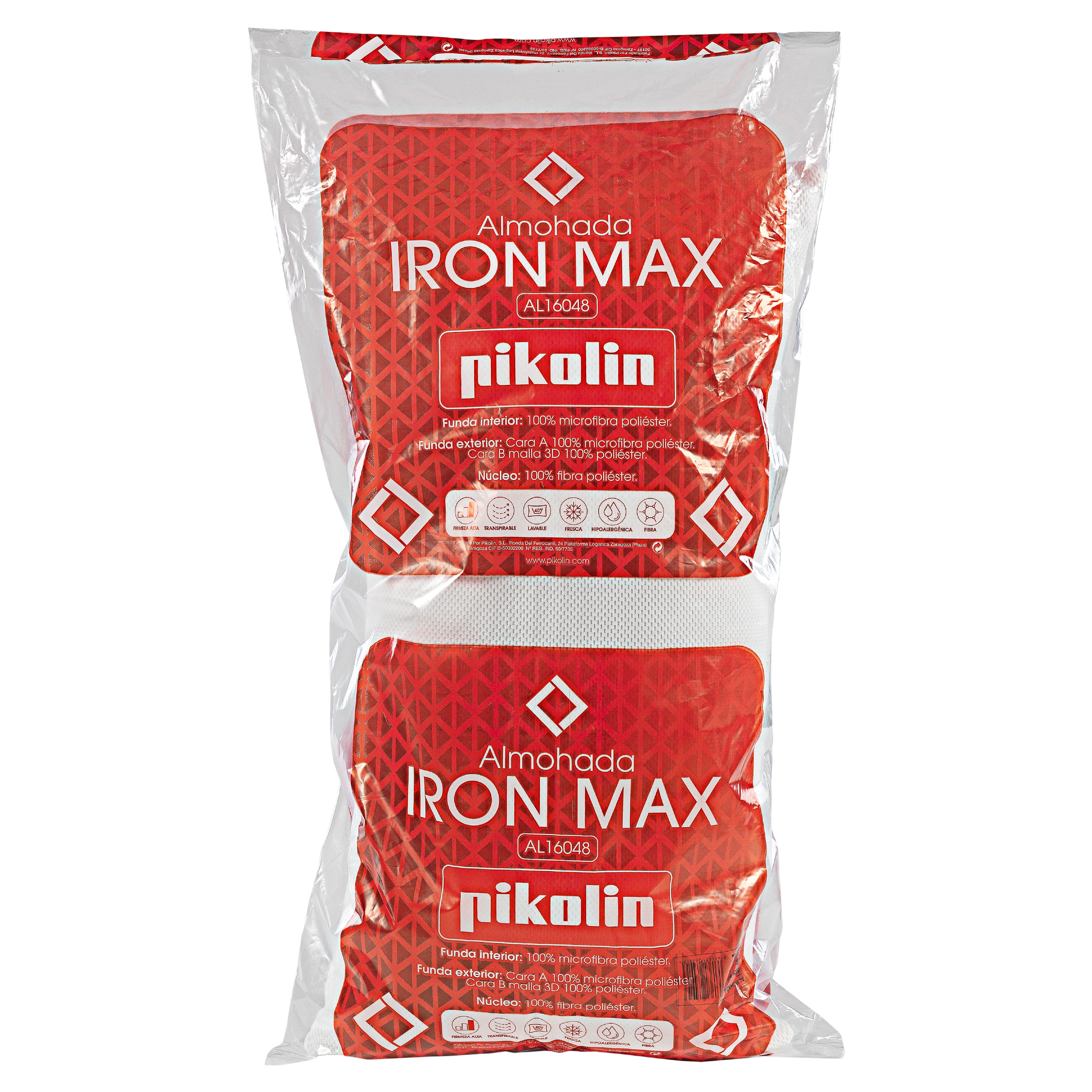 Almofada 70cm fibra PIKOLIN de firmeza alta com capa lavável - IRON MAX - 5