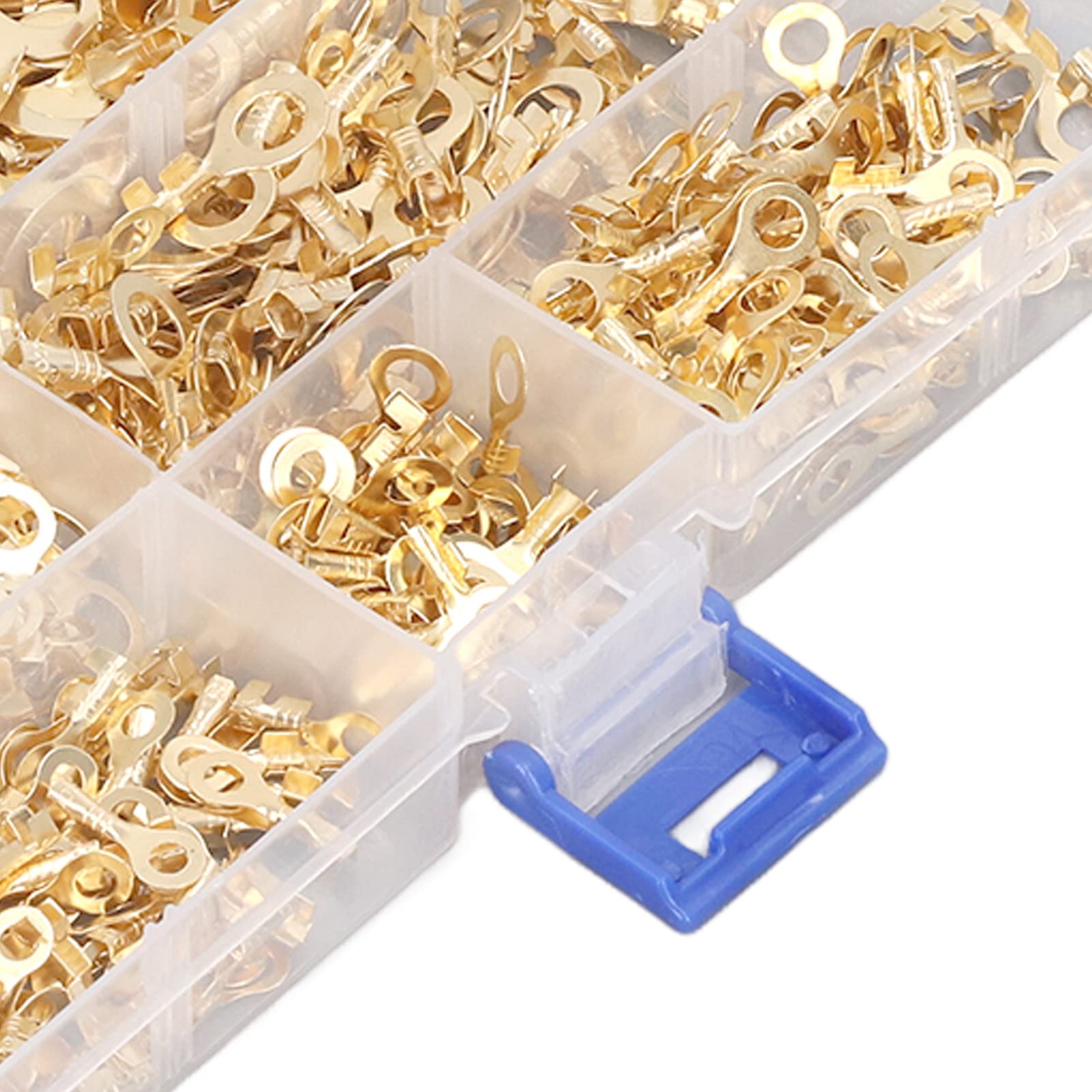 540 pezzi terminale ad anello in ottone dorato M3 M4 M5 M6 M8 M10 connettore per filo terminale a forma di O - 8