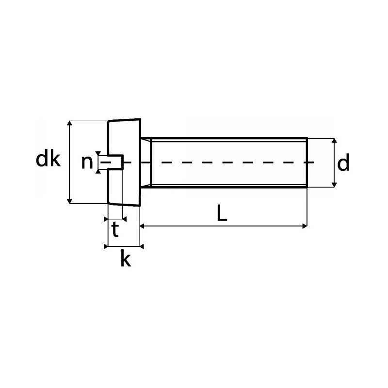 Vis à métaux tête cylindrique fendue inox A2 DIN 84 5X25 boîte de 200 ACTON 622105X25 - 2