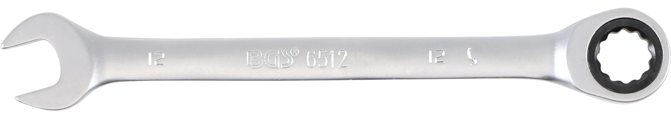 BGS Klucz grzechotkowy płasko-oczkowy SW 12 mm - 6512