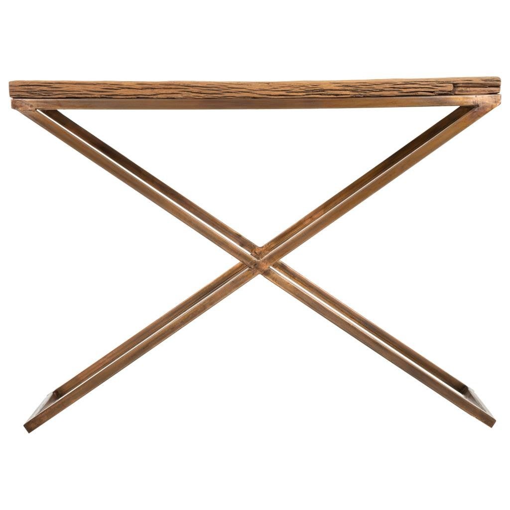 Console en bois et métal marron 112x37x82h - 2