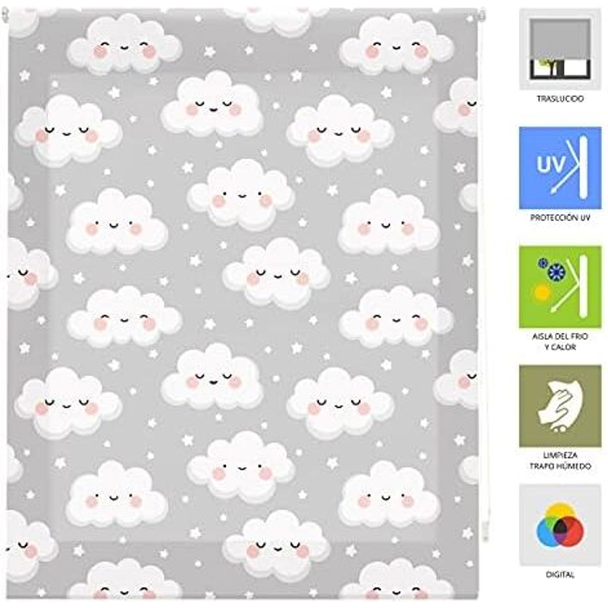 ECOMMERC3 | Tenda a Rullo Traslucida Misura 90x180 - Tenda in Tessuto Misura 87x175 - Tenda Termoisolante - 3