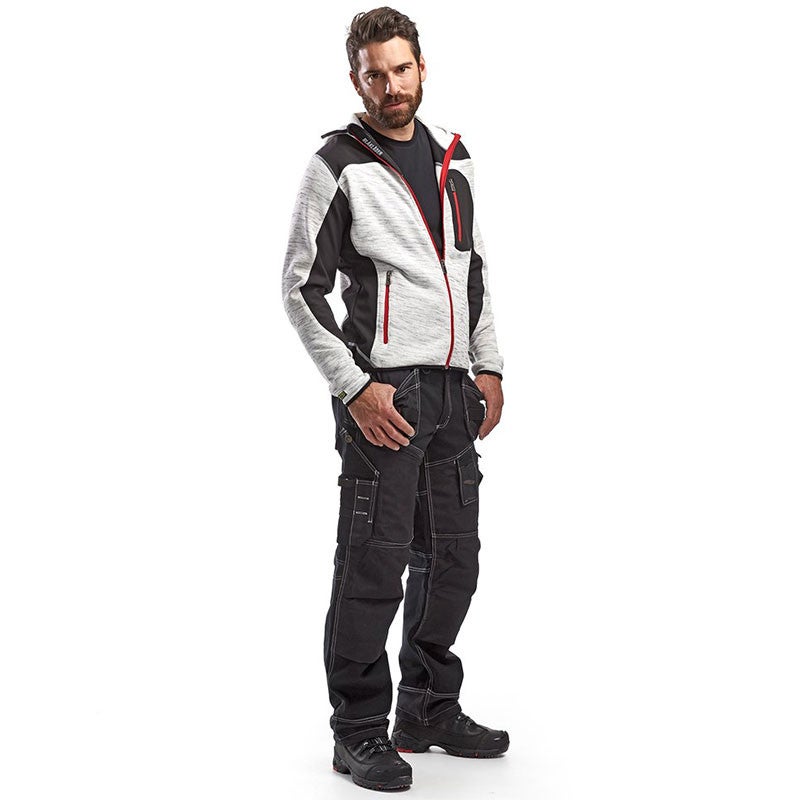 Veste tricotée à capuche Gris chiné/Noir - Blaklader - Taille 4XL - 3