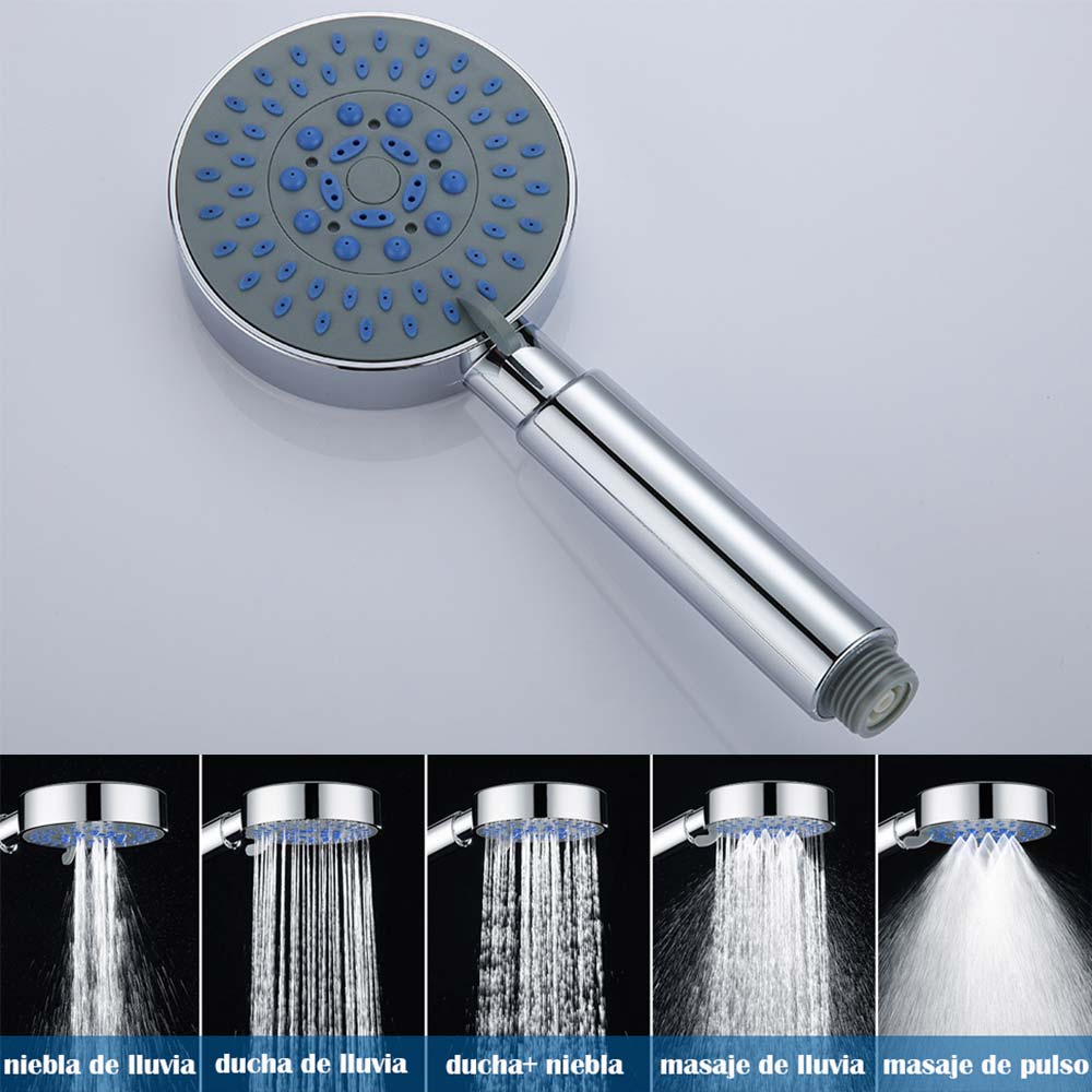 Grifo para Bañera con Ducha de Mano Cromo Montado en la Pared para Baño Ducha de Mano 5 Modos - 4