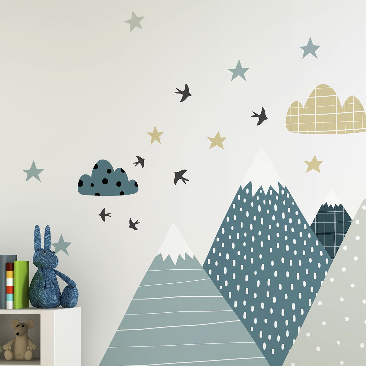 Vinilo niño escandinavo de montaña alika - adhesivo de pared - revestimiento sticker mural decorativo - 100x150cm - 7