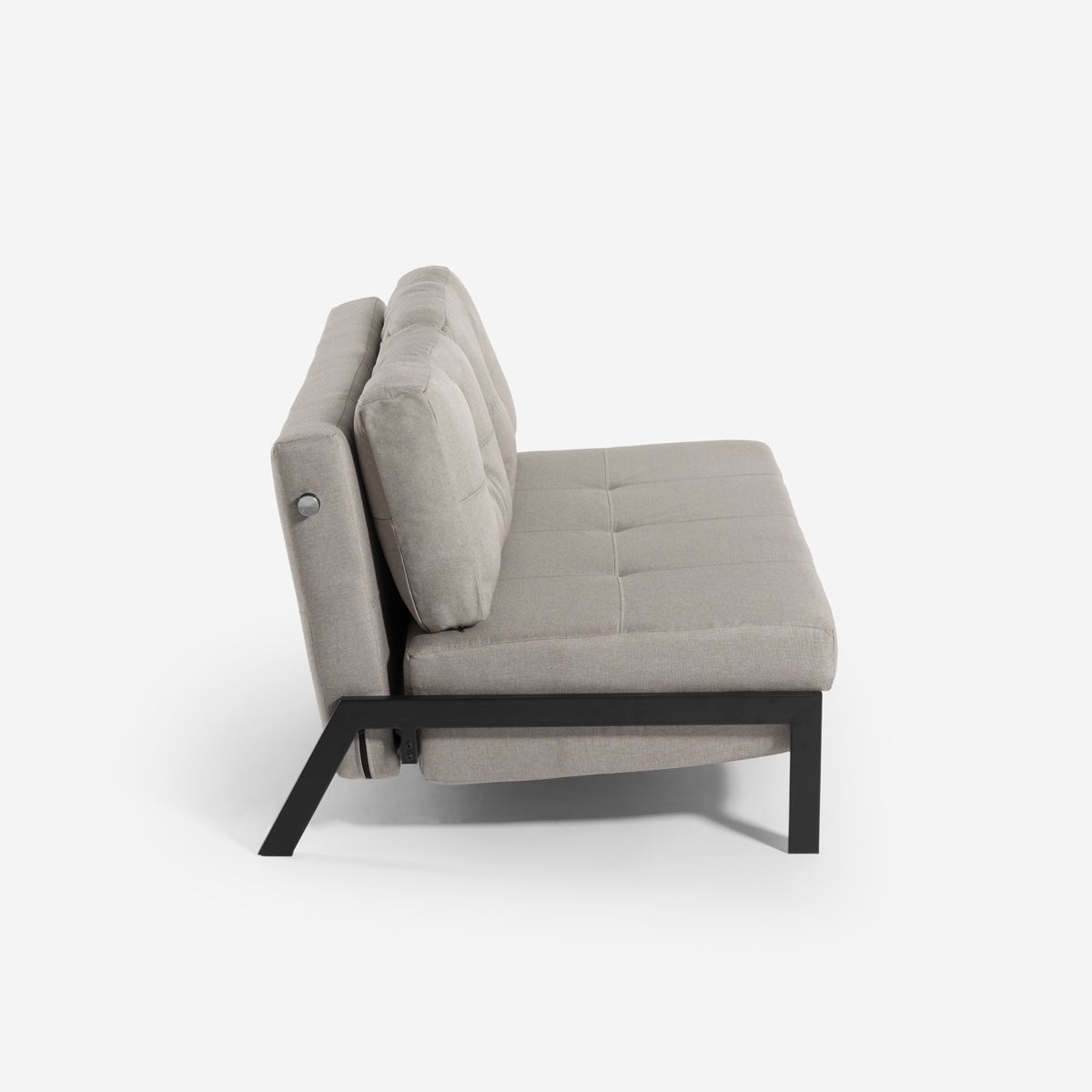 Divano letto 2 posti moderno design tessuto soggiorno Bellamy - Grigio - 3