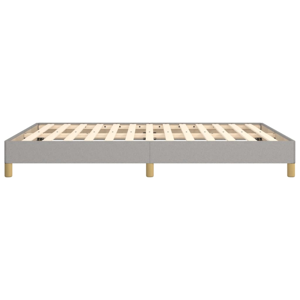 Cadre de lit sans matelas gris clair 160 x 200 cm en tissu - 6