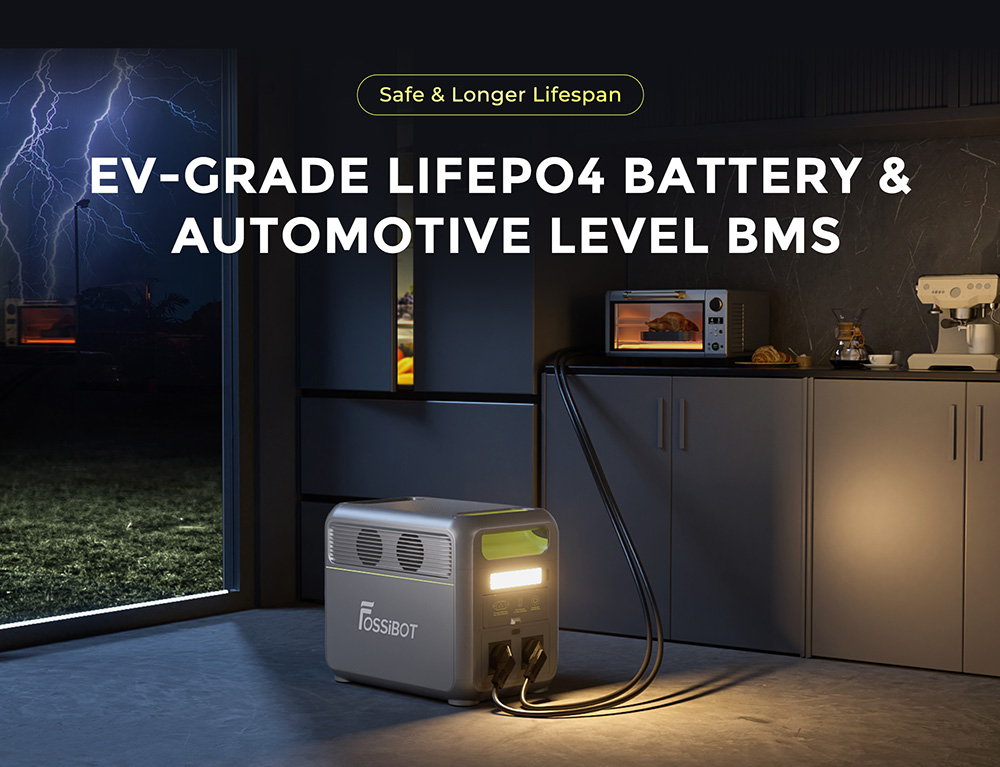 Centrale Électrique Portable - FOSSiBOT - F1200 - Capacité 1024Wh - Puissance 1200W - 3 Modes LED - 7