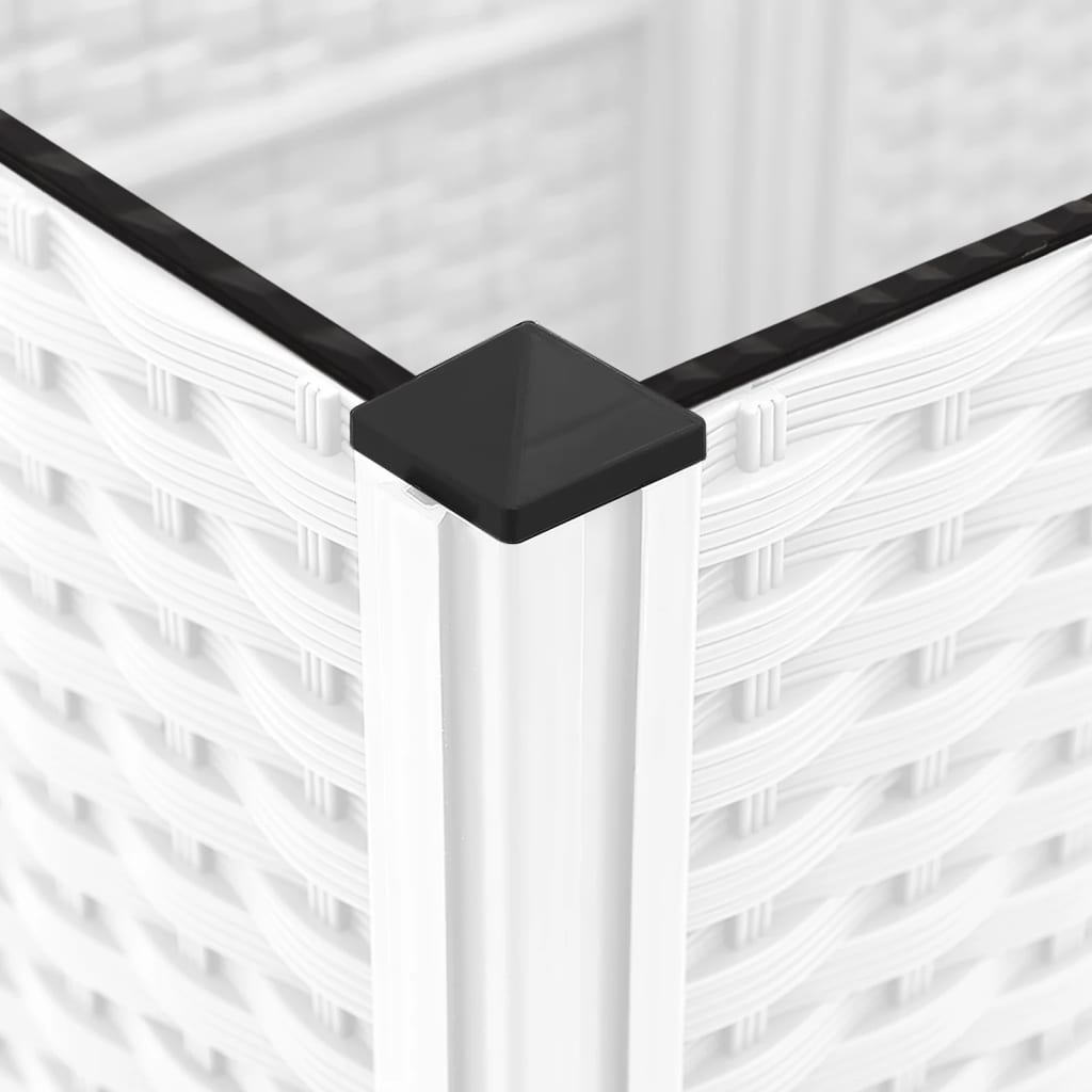 Maison Exclusive - Vaso de jardim com treliça branco 120x40x121,5 cm PP - 7