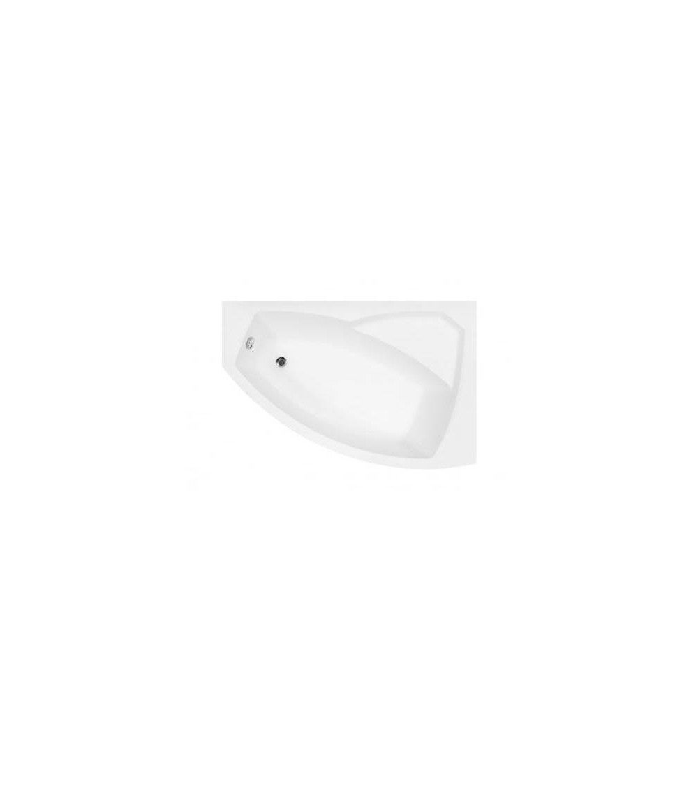 Baignoire d'angle asymétrique droite RIMA avec tablier - Dimensions: 130cm - 2
