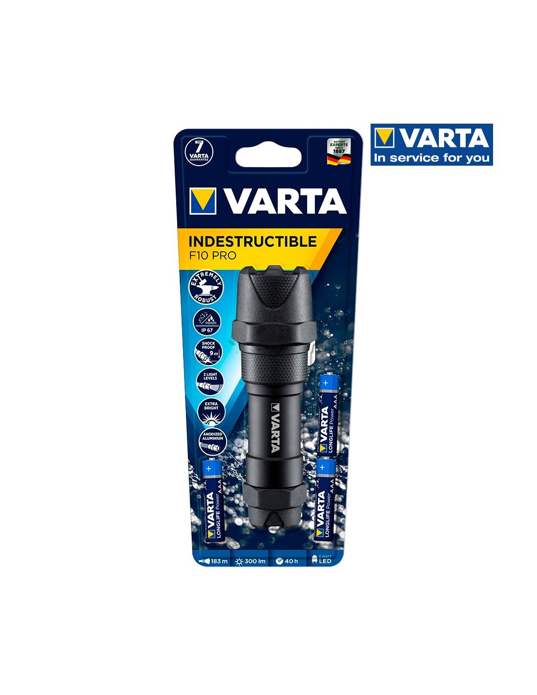 Varta INDESTRUCTIBLE F10 PRO Noir Lampe torche LED - 6