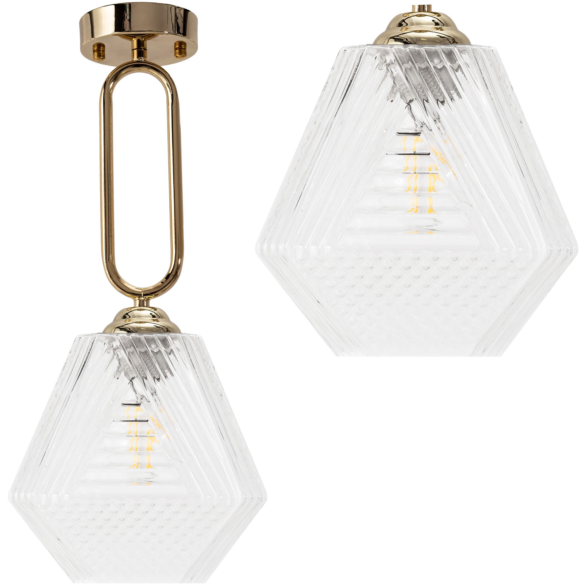 Lampa Sufitowa Wisząca Toolight App1025-1Cp Złoty