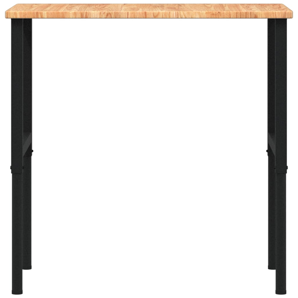 Banco de trabajo rectangular de madera maciza, 100 × 60 × (71,5-98) cm - 4