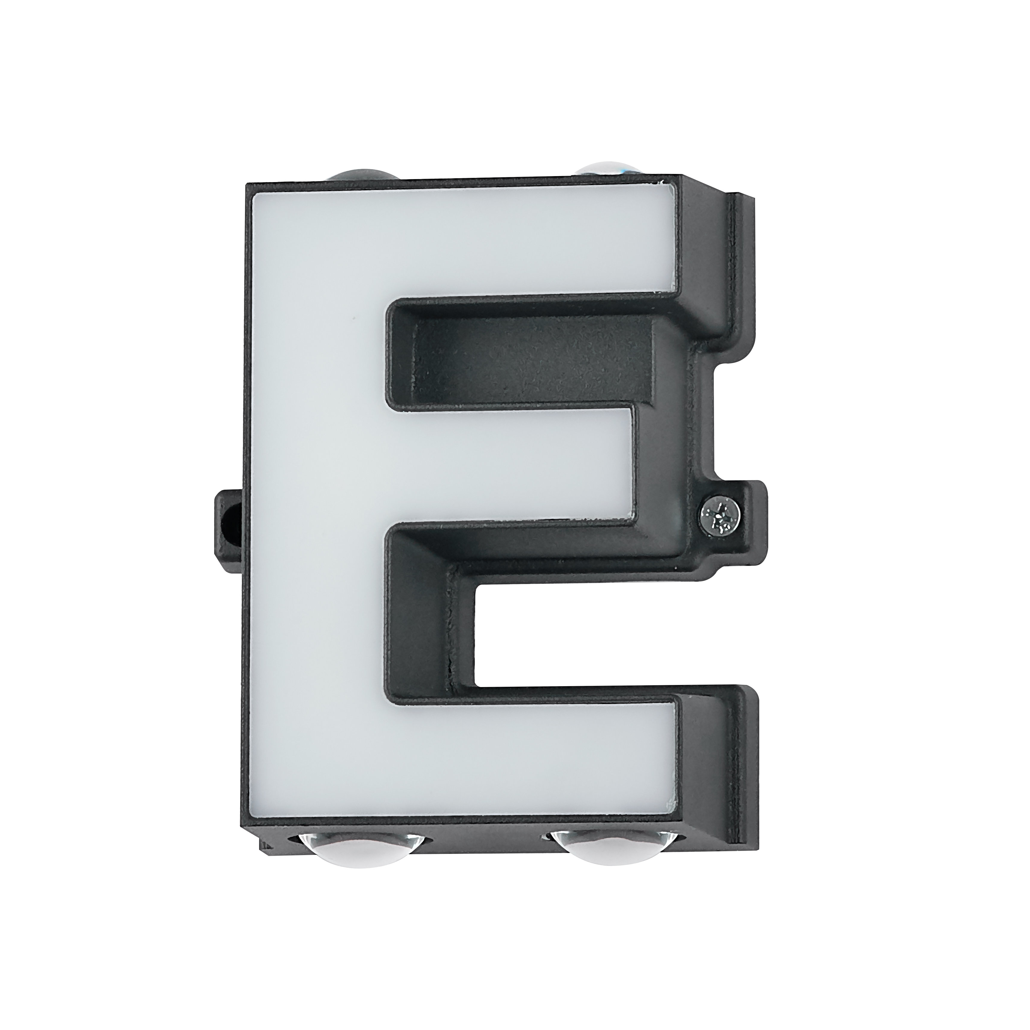 Litera E, Litera E, 220V Aluminiowy znak Litera 13 * 5,5 cm