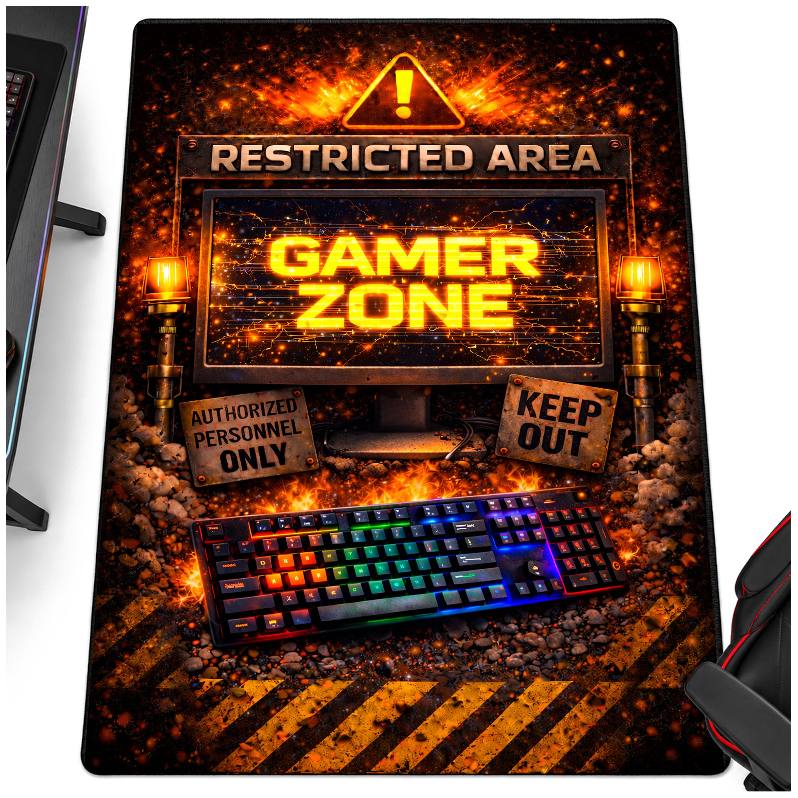 Zdjęcia - Dywan Strado  gamingowy 100x150 dla gracza mata pod fotel antypoślizgowy Restricted 