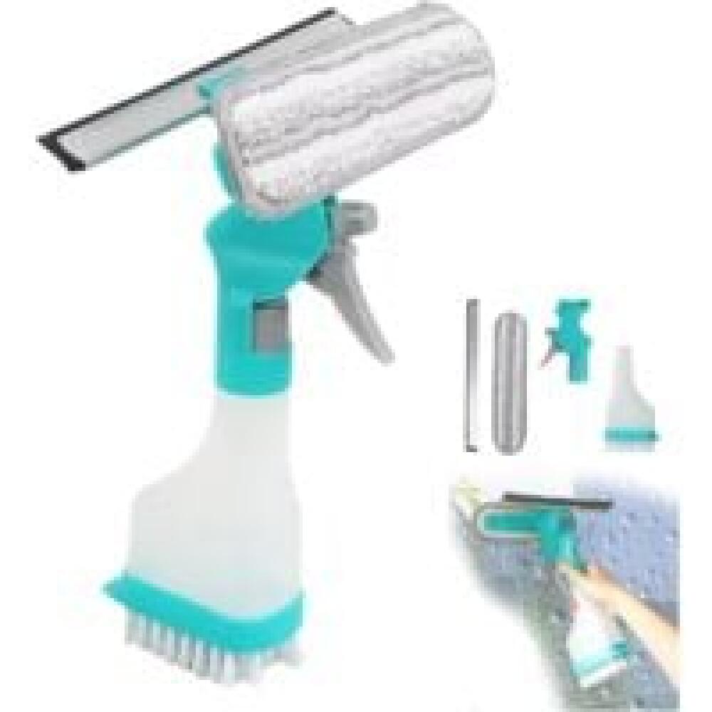 Sgizoku Kit Lavavetri 2 In 1 Con Tergivetro E Spugna - Asta Estensibile Fino A 147 Cm, Perfetto Per Auto, Doccia, Specchi E Finestre Di Casa