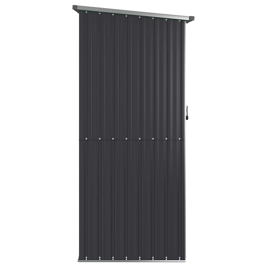 Abris de Jardin anthracite 118,5x97x209,5 cm acier galvanisé anti-rouille, grande capacité verrouillable, jardin & terrasse, pour particuliers - 5