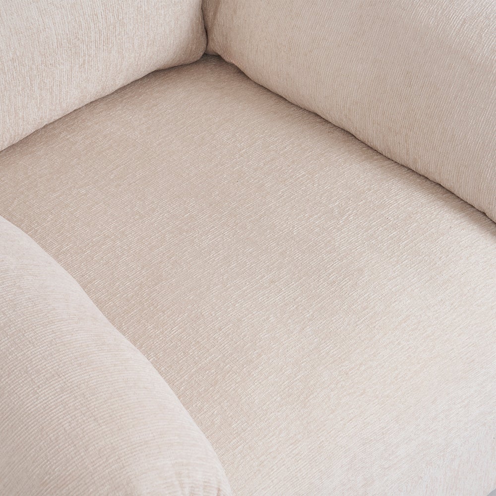 Design moderne, tissu chenille, fauteuil surdimensionné, chaise décorative, canapé simple, beige - 7