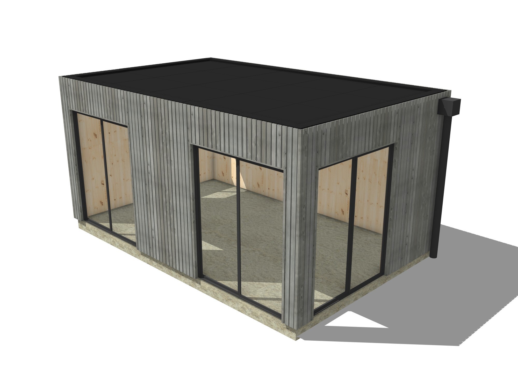 Dépendance jardin sans permis en bois 5,5 x 3,5 x 2,7 m - 2