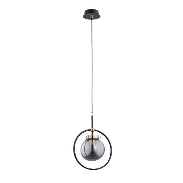 Lampa wisząca Akira czarno-złota 1xE27x15W wym: 90 x 24 x 24 cm metal Alfa