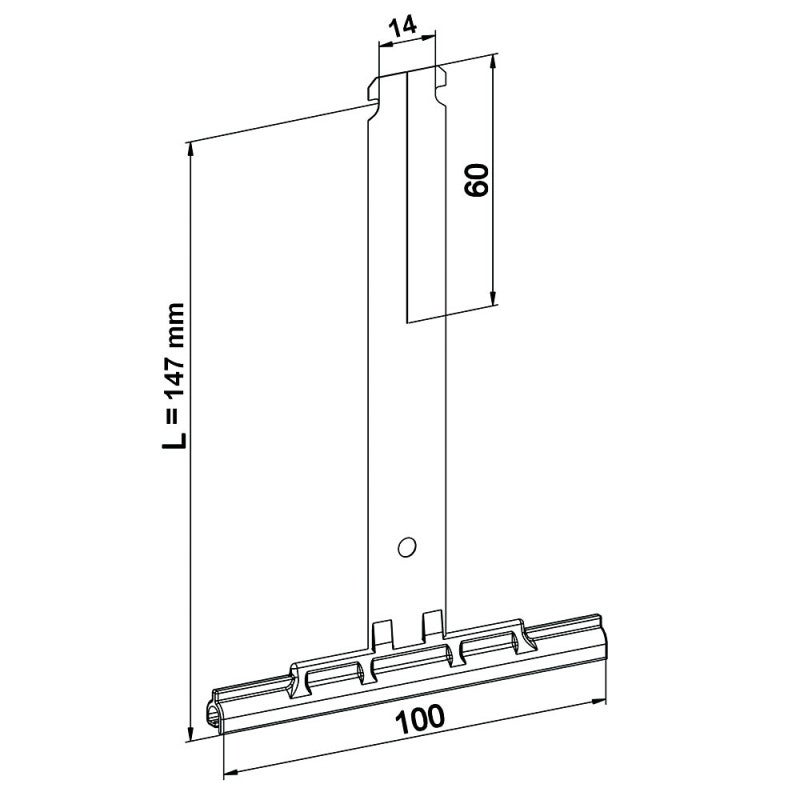 Lot de 2 attaches tablier à clipper pour tube ZF - lame de 14 mm - 2