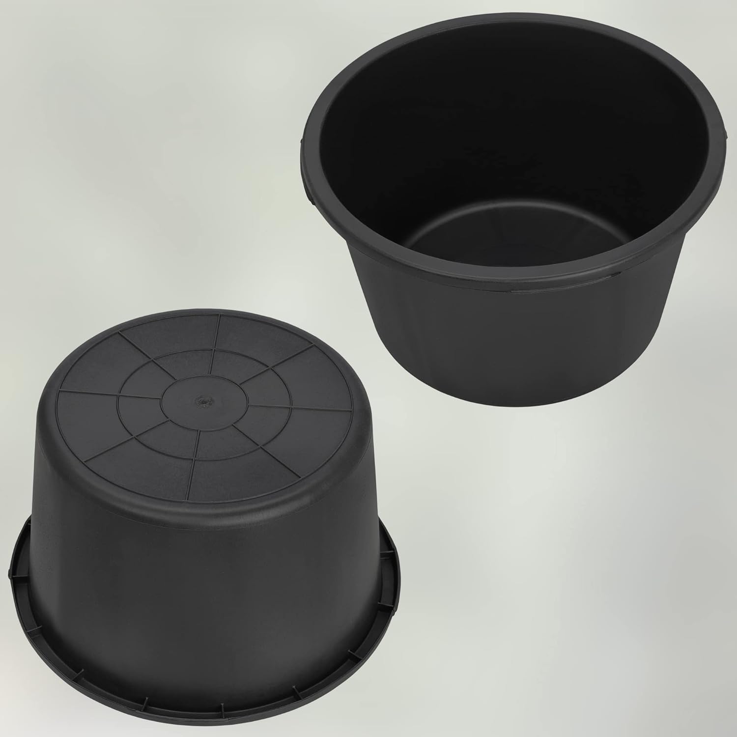 Seau à Mortier en Plastique 45L Rond, Noir - Seau de Construction - KOTARBAU - 6