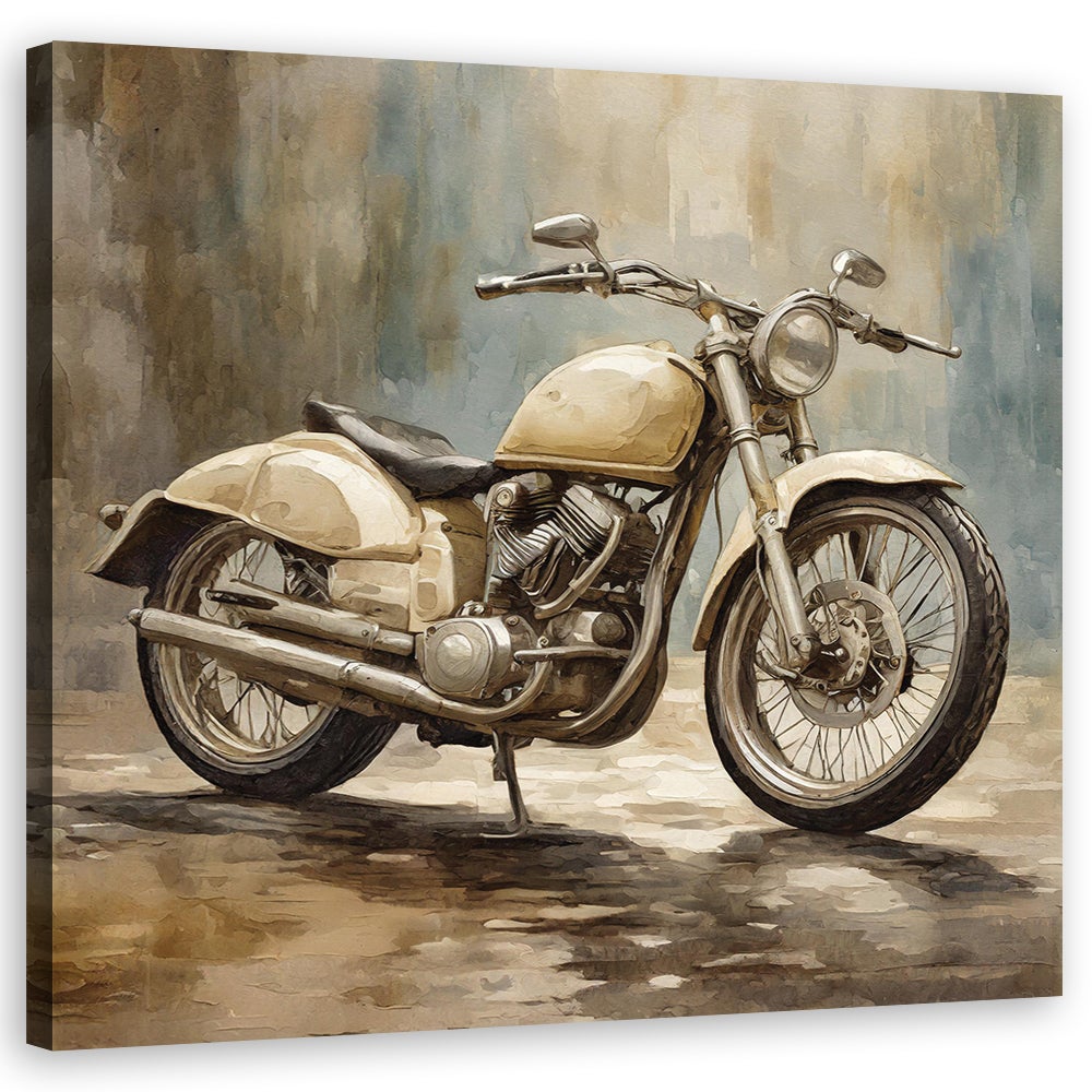 Obraz na płótnie, Motocykl retro vintage 50x50