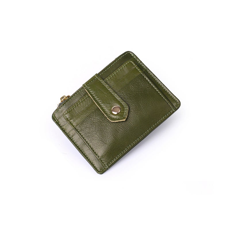 Portafoglio con cerniera Ophidia in tessuto beige e marrone scuro