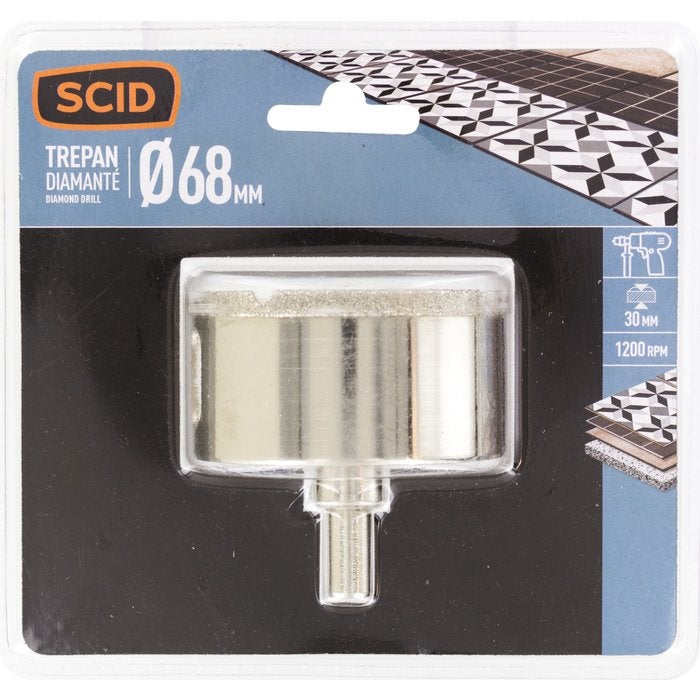 Trépan couronne diamantée - SCID - Diamètre 68 mm - 2