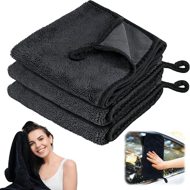 3 Pcs Total Clean Chiffon Microfibre, Chiffon Miro 40 * 60cm, Shiny Bath Serviette Torchons Lavette Microfibre Ménage pour Cabine De Douche, Voiture