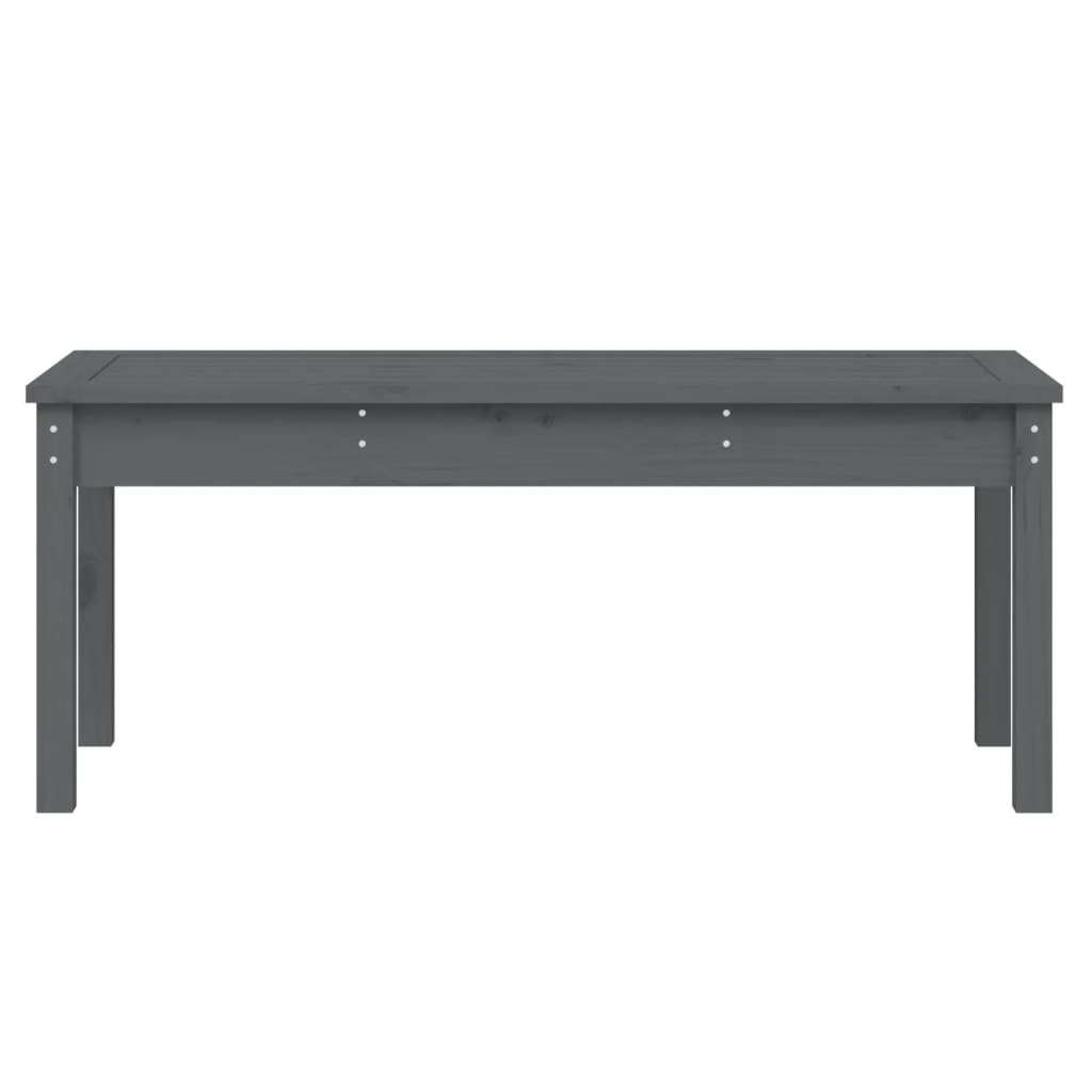 Banc de jardin en pin massif gris 109x44x45 cm - COMFORTXL - 4