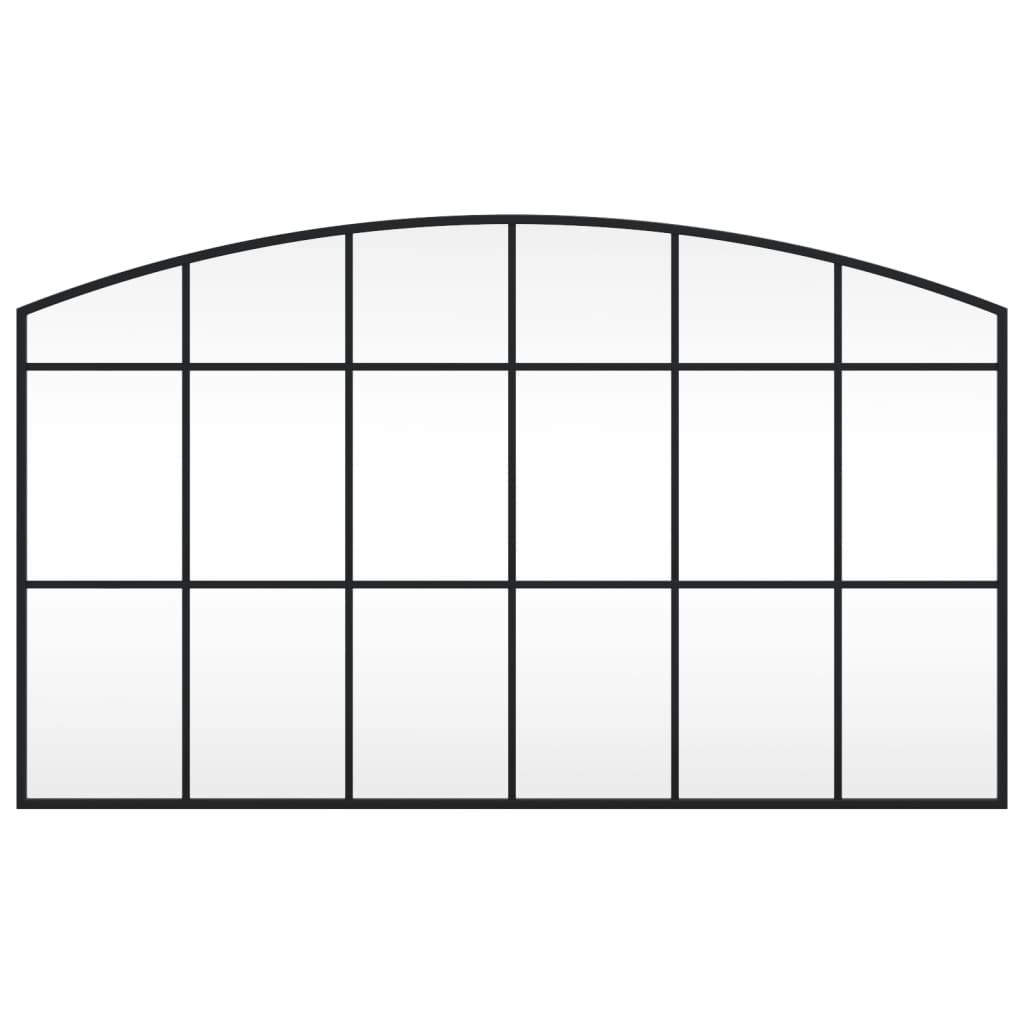 Maison Exclusive - Miroir mural noir 100x60 cm arche fer - 3