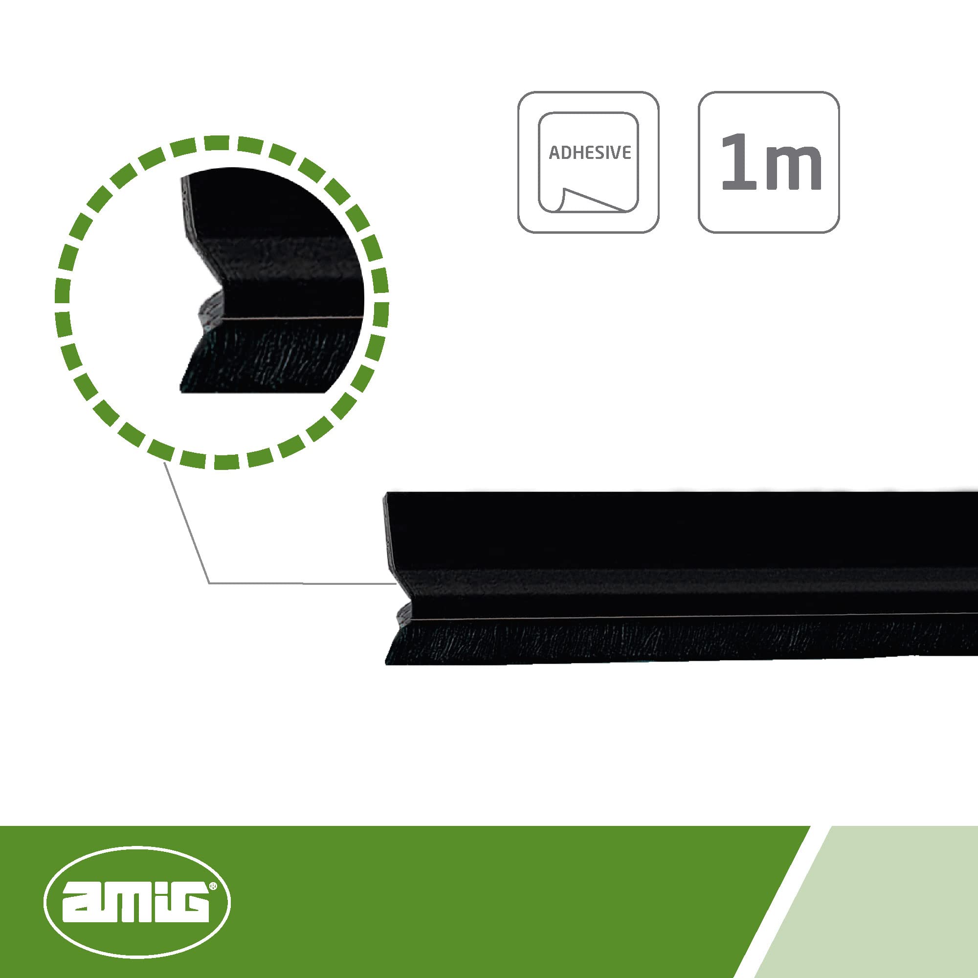 AMIG BURLETE PUERTA 1000 PELO ALUMINIO 2 NEGRO - 7