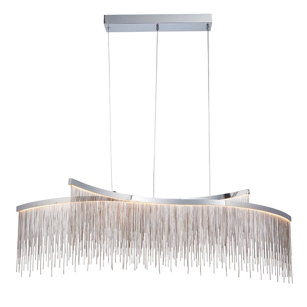 Lampa wisząca LED ORPHELIA CRISS CROSS 31,2W ciepła 758lm aluminium chromowana wym:182x118x25cm IP20 Endon