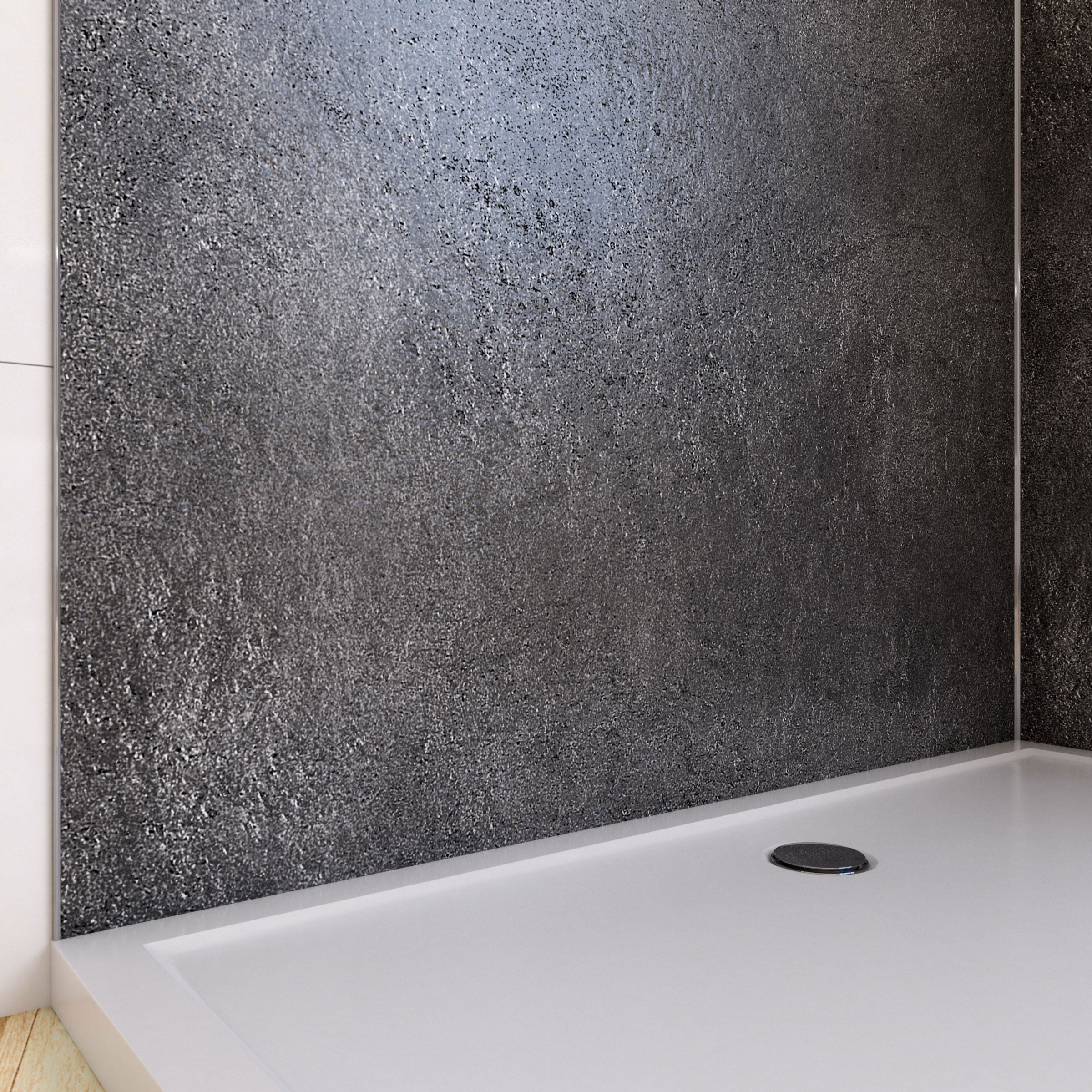 Panel pared efecto piedra 120x210 cm - piedra y resina - gris plata - 2