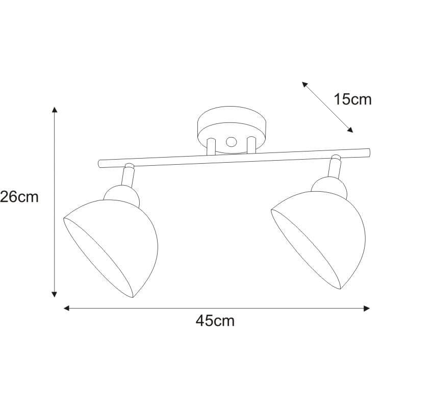 Lampa wisząca HORNET chromowana 2 x E14 x 40W wym: 26 x 45 x 15 cm Kaja