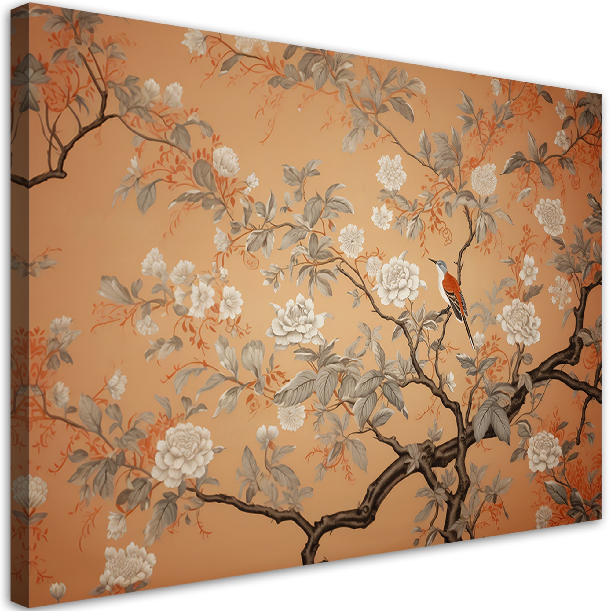Obraz na płótnie, Ptak Drzewo Chinoiserie 100x70