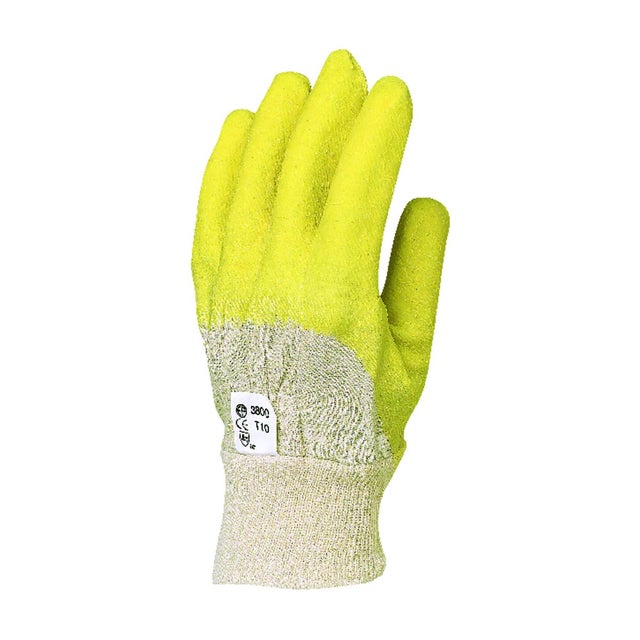 Gants latex crépé jaune dos aéré toile - COVERGUARD - Taille XL-10