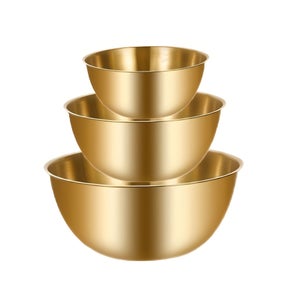 3 Ciotole in Acciaio Inox da Cucina con Coperchio - Ermetiche
