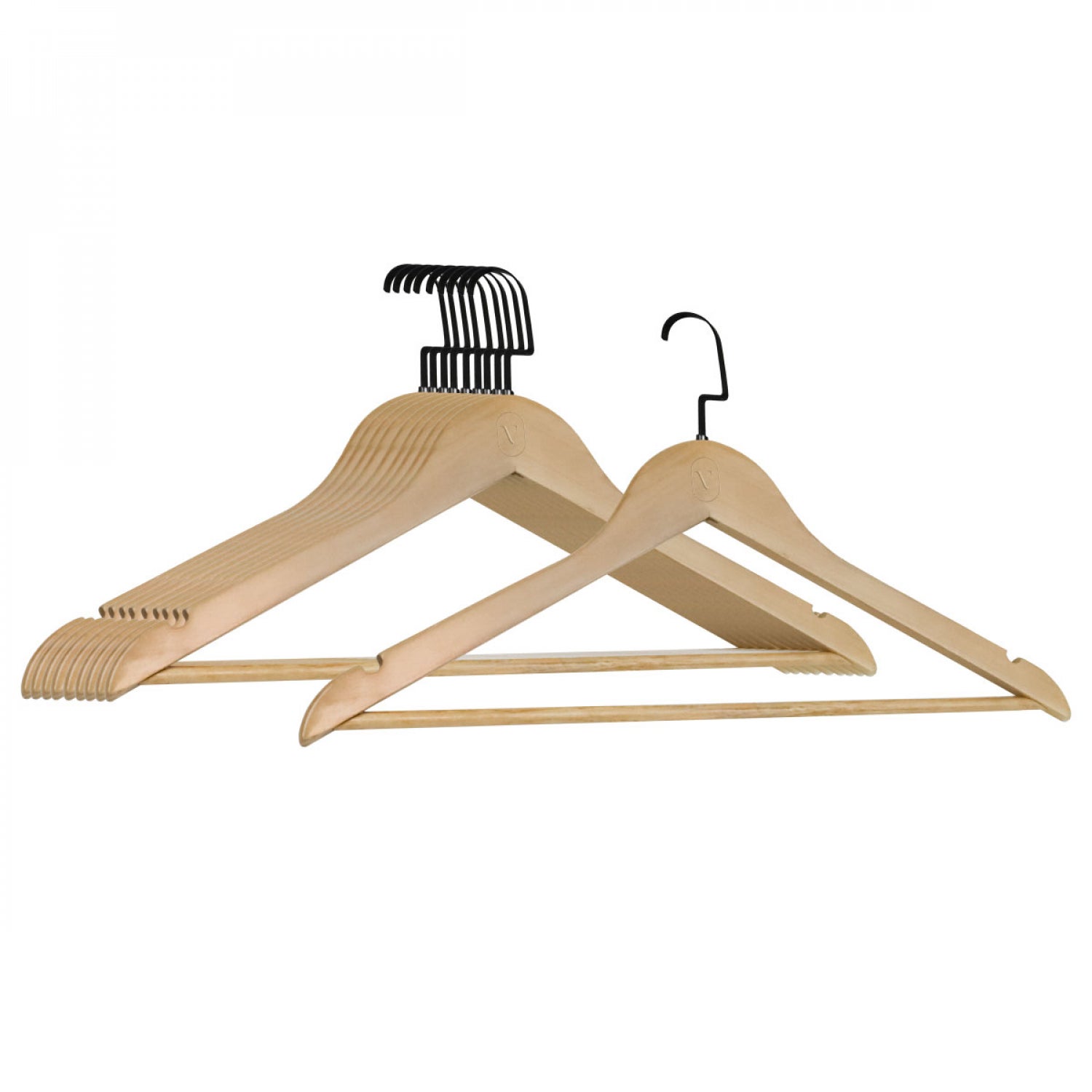 Cintre 30 Cm Cocomaya Lot De 10 Cintres En Bois Avec Crochet Pivotant à 360° Pour Les Enfants, Bébés, 30 Cm, Couleur Naturelle., 30 Cm Cintre Enfant Bois