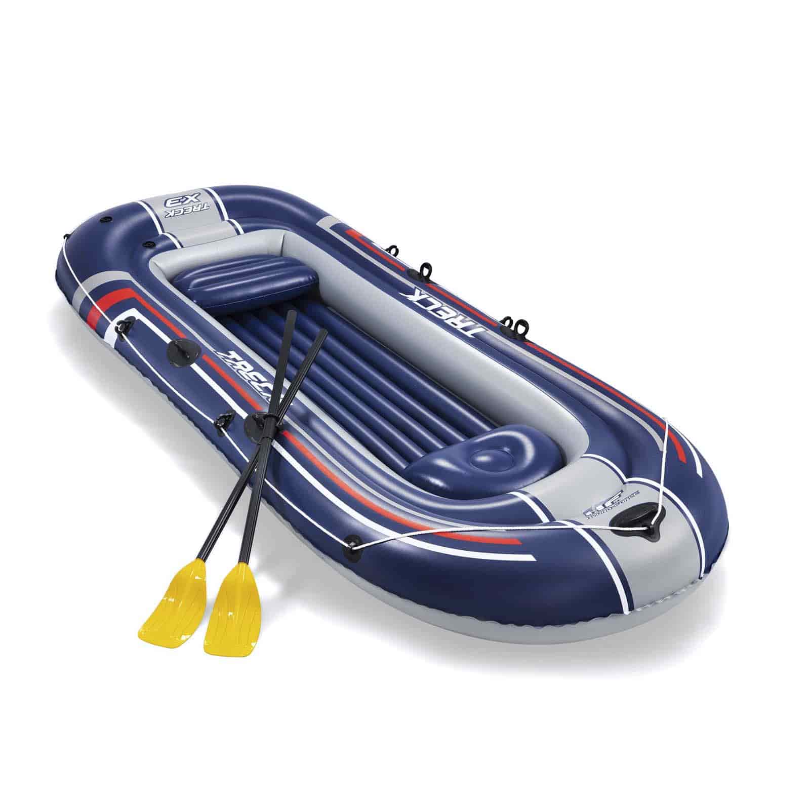 Bateau pneumatique Bestway Hydro-Force™ Treck x 3 de 307x 126 x 39 cm avec une capacité maximale de 270 kg, comprend 2 rames de 124 cm - 3