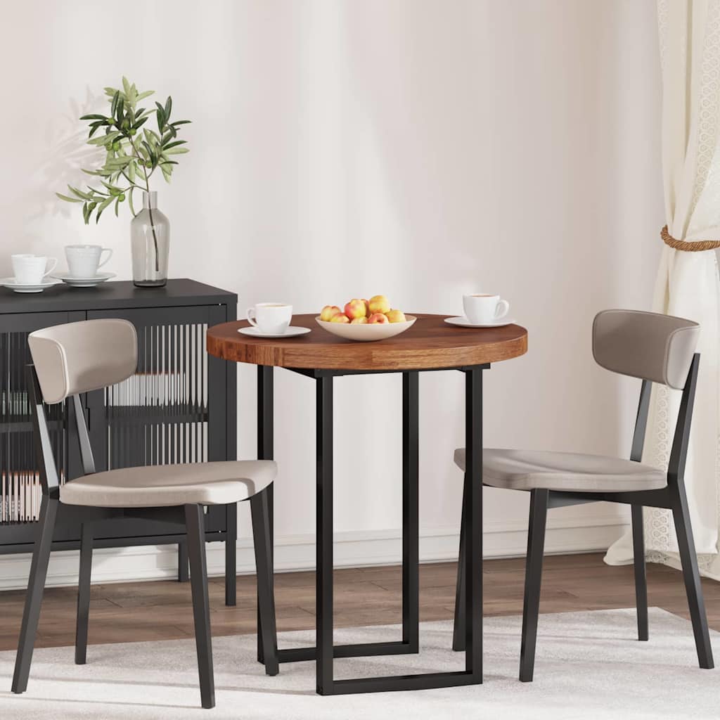 Plateau de table Marron foncé Ø 70 x 4 cm Bois de chêne massif | Leroy ...