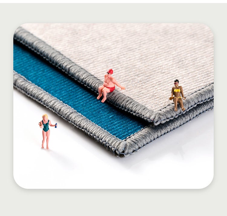 Tapis à motif géométrique pour salon, bleu, gris, moderne, abstrait, grand tapis de salon, antidérapant, doux (bleu gris, 160 x 120 cm) - 5