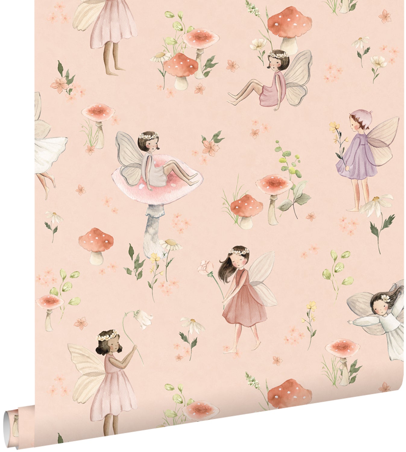 Tapeta wróżki różowym - 50 x 900 cm - ESTAHOME