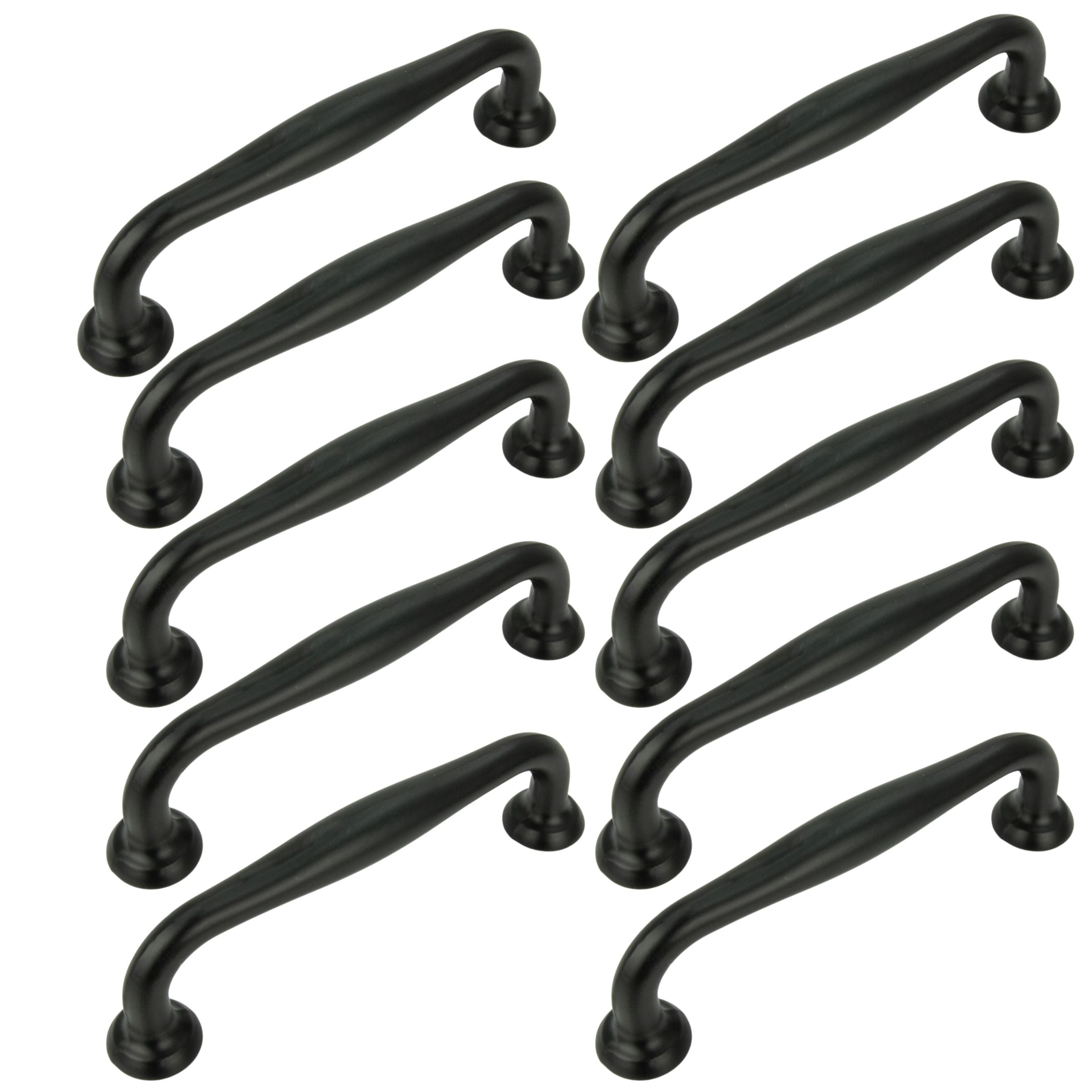 10 x Uchwyt meblowy czarny 96 mm