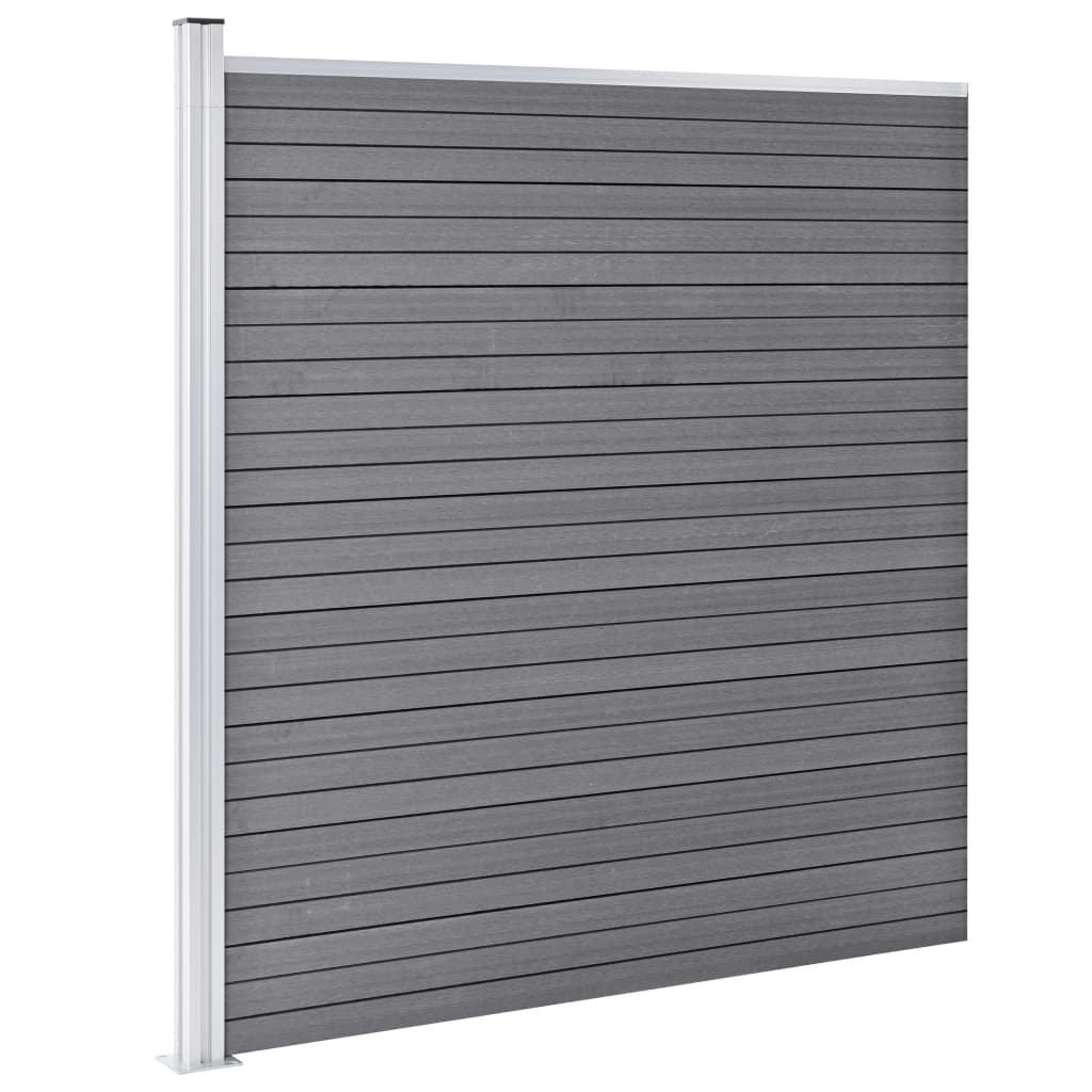 Clôture de jardin WPC grise 1045x186 cm - COMFORTXL - 3
