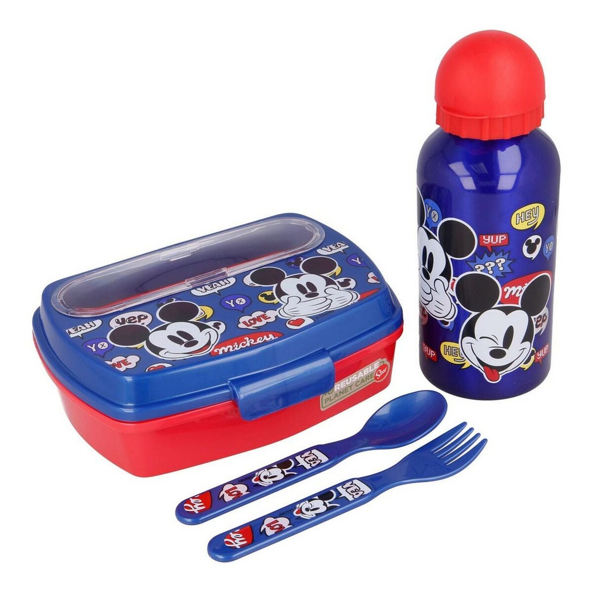 Stor Mickey Mouse Ensemble De Vaisselle Pour Enfant - Assiette, Bol Et Gobelet Sans BPA