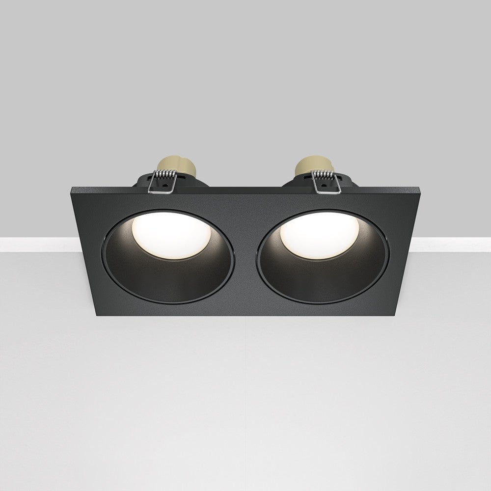 Oprawa sufitowa wpuszczana podtynkowa Zoom czarna 2xGU10x50W prostokątna IP65 wym: 3,6 x 9 x 17 cm aluminium Maytoni - 4