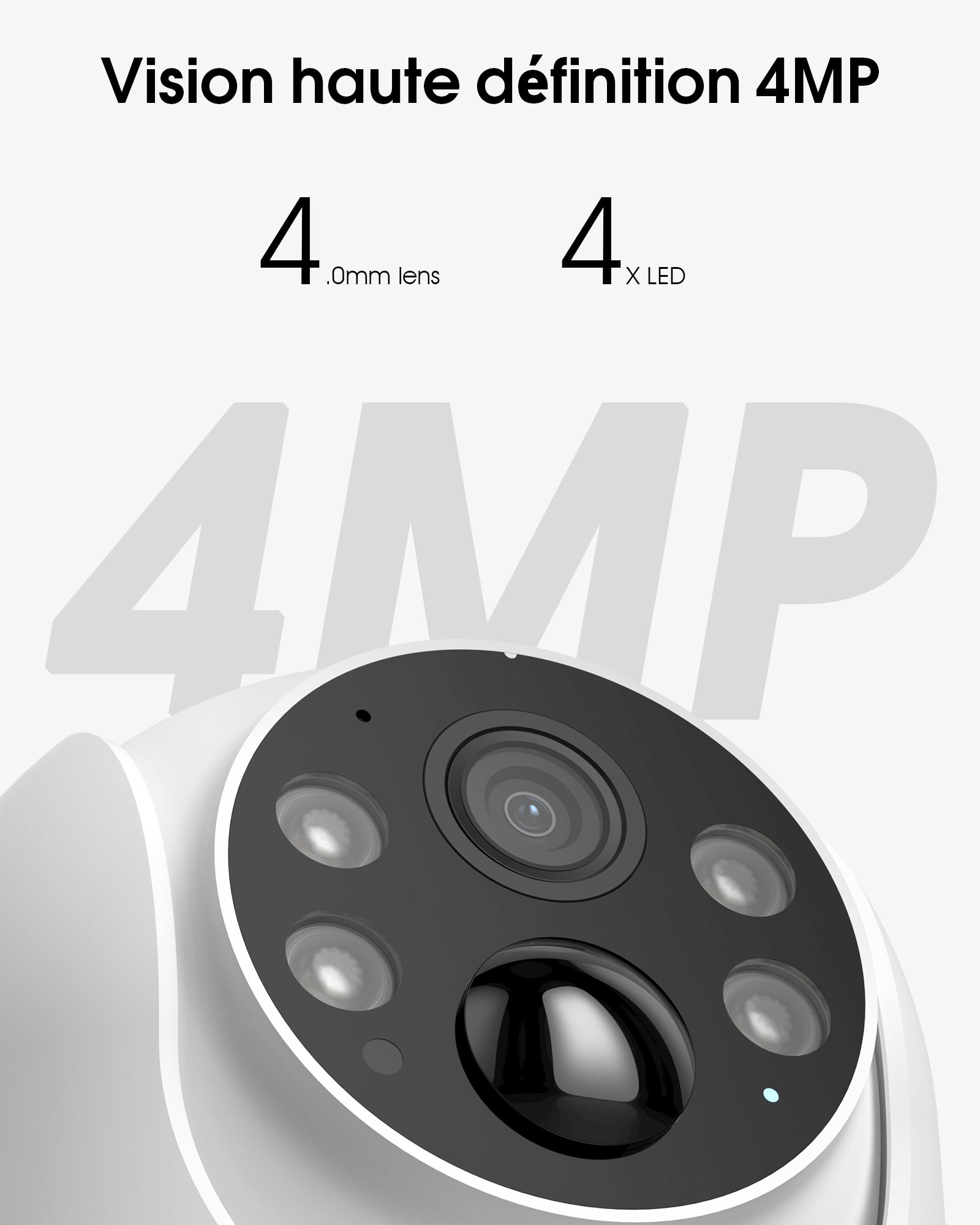 Caméra de surveillance sans fil WiFi extérieure solaire 4MP panoramique 360°, détection PIR, audio bidirectionnel-ZOOHI - 3